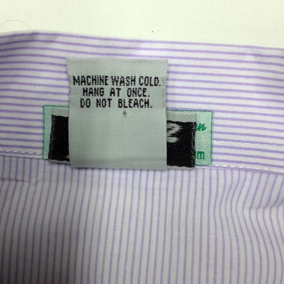 Button Up Shirt Purple Stripe NWT Sz S Embellished Butterfly Issac's Designs - Picture 12 of 13